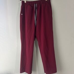 Figs women's Burgundy Sewell Classic Scrub Pants - L